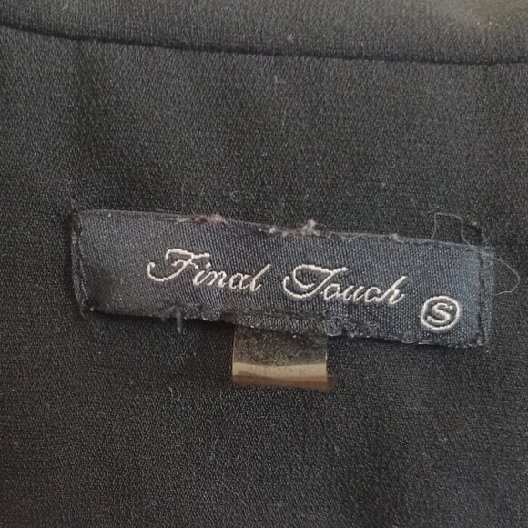 Final Touch Women's Black Short Jacket Size Small - Picture 3 of 3